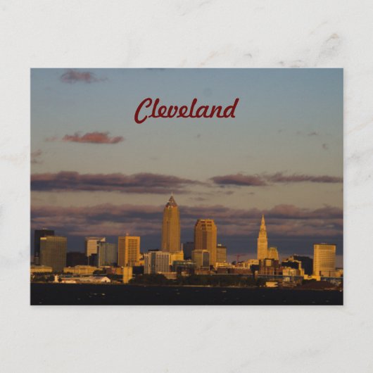Panorama Skyline Cleveland Postkarte (Vorderseite)