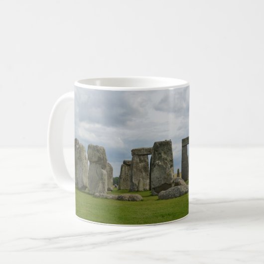 Panorama Vista von Stonehenge Kaffeetasse (Vorderseite Links)
