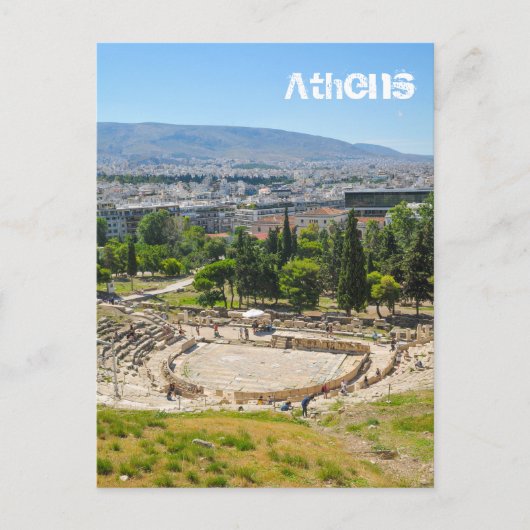 Panorama von Athen, Griechenland Postkarte (Vorderseite)