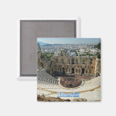 Panorama von Athen, Reise Magnet (Vorderseite/Rückseite)