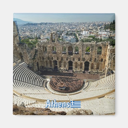 Panorama von Athen, Reise Magnet (Vorne)