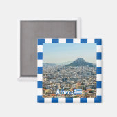 Panorama von Athen, Reise Magnet (Vorderseite/Rückseite)