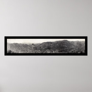 Panorama von Bisbee AZ Foto 1909 Poster