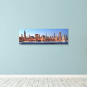 Panorama von Chicago, Illinois über den See Leinwanddruck (Insitu (Holzboden))