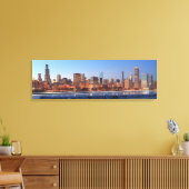Panorama von Chicago, Illinois über den See Leinwanddruck (Insitu (Wohnzimmer))