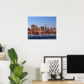 Panorama von Chicago, Illinois über den See Poster (Heimbüro)