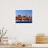 Panorama von Chicago, Illinois über den See Poster (Küche)