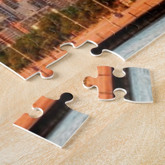 Panorama von Chicago-Skylinen am Sonnenaufgang Puzzle (Seite)