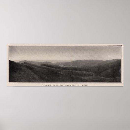 Panorama von den Twin Peaks West bis zum Meer Poster (Vorne)
