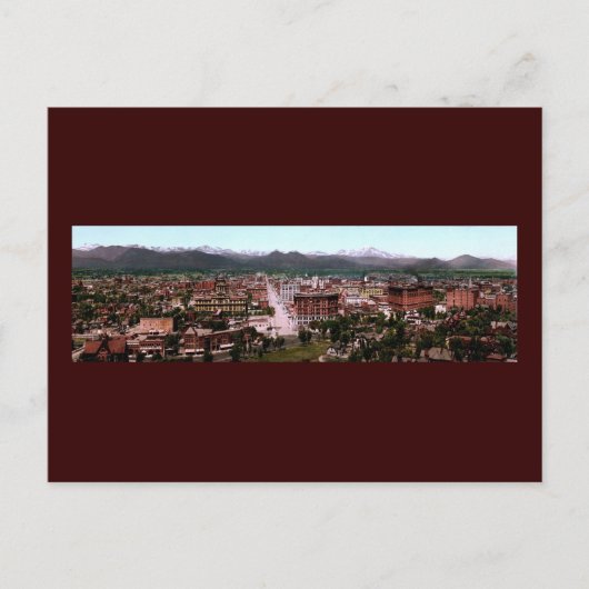 Panorama von Denver Colorado Postkarte (Vorderseite)