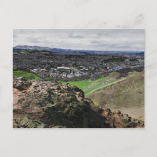 Panorama von Edinburgh Schottland vom Arthur-Platz Postkarte