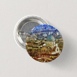 Panorama von Florenz, Italien Foto  Button