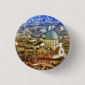 Panorama von Florenz, Italien Foto  Button (Vorderseite)