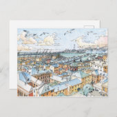 Panorama von Genua Postkarte (Vorne/Hinten)