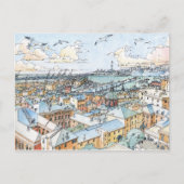 Panorama von Genua Postkarte (Vorderseite)