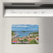 Panorama von Hvar in Kroatien Magnet (In Situ (Geschirrspüler))