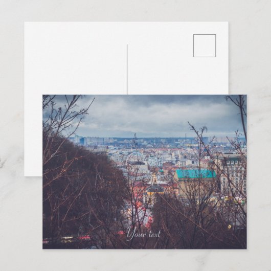 Panorama von Kiew Postkarte (Vorne/Hinten)