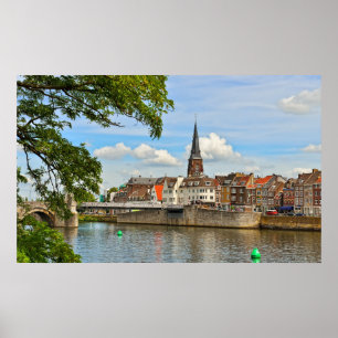 Panorama von Maastricht, die Niederlande Poster