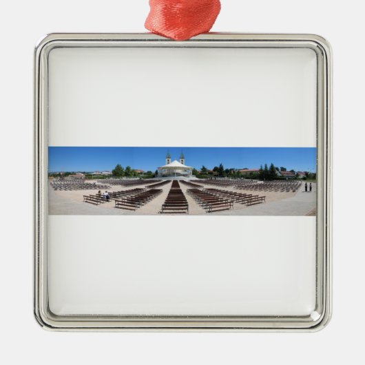 Panorama von Medjugorje Ornament Aus Metall (Vorne)