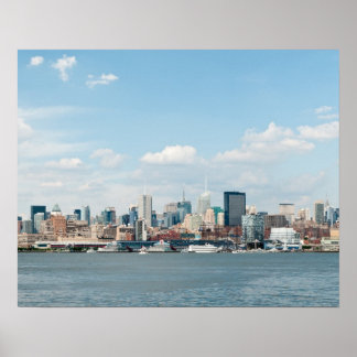 Panorama von Midtown Manhattan über den Hudson Riv Poster