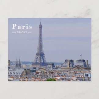 Panorama von Paris Frankreich mit dem ikonischen E Feiertagspostkarte