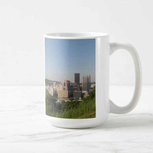 Panorama von Pittsburgh Kaffeetasse (Rechts)