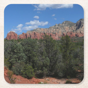 Panorama von Red Rocks in Sedona Arizona Rechteckiger Pappuntersetzer