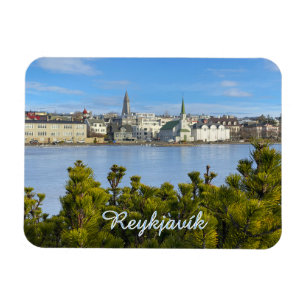 Panorama von Reykjavik Magnet