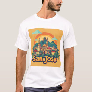 Panorama von San Jose mit dem Capitol Wahrzeichen T-Shirt