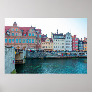 Panorama von typisch bunten dekorativen mittelalte poster