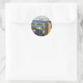 Panorama von Vancouver, BC Runder Aufkleber (Tasche)