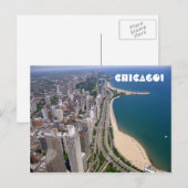 Panoramaaussicht auf Chicago Postkarte (Vorne/Hinten)