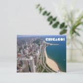 Panoramaaussicht auf Chicago Postkarte (Stehend Vorderseite)