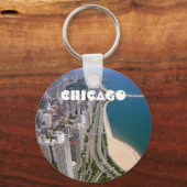 Panoramaaussicht auf Chicago Schlüsselanhänger (Vorderseite)