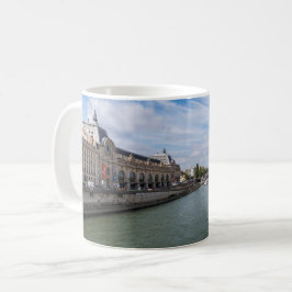 Panoramaaussicht auf das Musee d'Orsay von Pont Ro Kaffeetasse