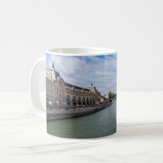 Panoramaaussicht auf das Musee d'Orsay von Pont Ro Kaffeetasse (Vorderseite Links)