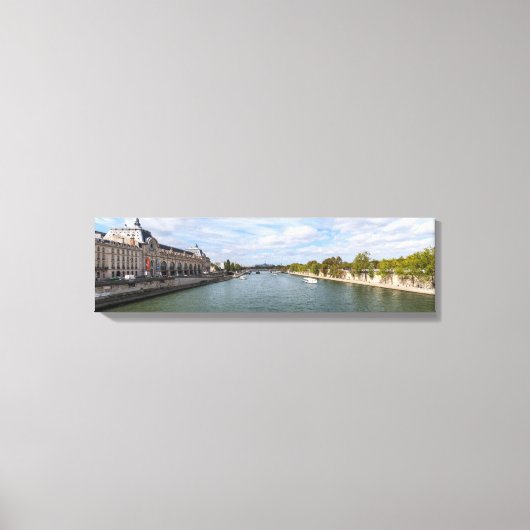Panoramaaussicht auf das Musee d'Orsay von Pont Ro Leinwanddruck (Vorderseite)