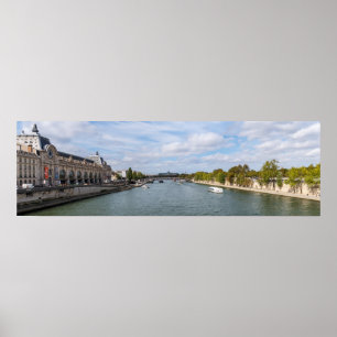 Panoramaaussicht auf das Musee d'Orsay von Pont Ro Poster