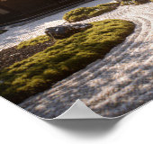 Panoramaaussicht auf den Zen-Garten und traditione Poster (Ecke)