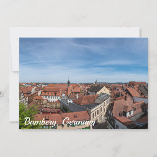 Panoramaaussicht auf die Altstadt von oben in Bamb