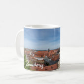 Panoramaaussicht auf die Altstadt von oben in Bamb Kaffeetasse (Vorderseite Links)