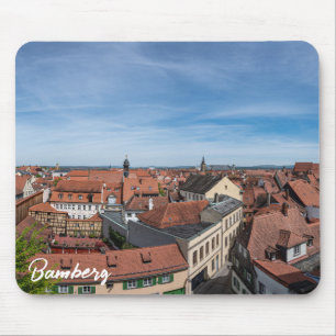 Panoramaaussicht auf die Altstadt von oben in Bamb Mousepad