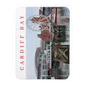 Panoramaaussicht auf die Bucht von Cardiff Kühlsch Magnet (Vertikal)