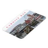 Panoramaaussicht auf die Bucht von Cardiff Kühlsch Magnet (Linke Seite)