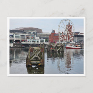 Panoramaaussicht auf die Cardiff Bay Postkarte