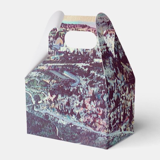 Panoramaaussicht auf Jerusalem Geschenkschachtel (Rückseite)