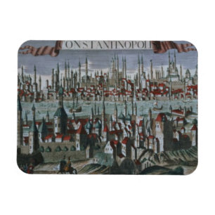 Panoramaaussicht auf Konstantinopel, Ende des 18. Magnet