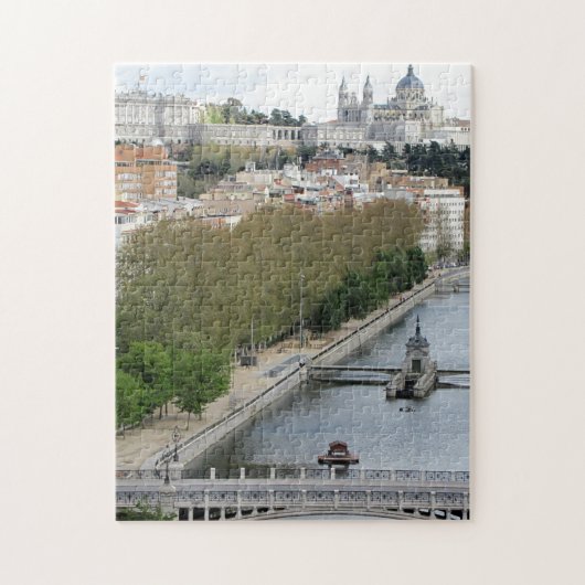 Panoramaaussicht auf Madrid, Spanien Puzzle (Vertikal)