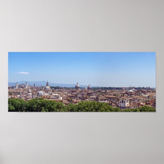 Panoramaaussicht auf Rom vom Castel Sant'Angelo Poster (Vorne)