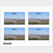 Panoramaaussicht auf Rom vom Castel Sant'Angelo Rechteckiger Aufkleber (Blatt)